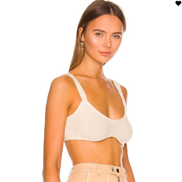Camila Coelho Cream Knit Crop Top - Picture 2 of 4